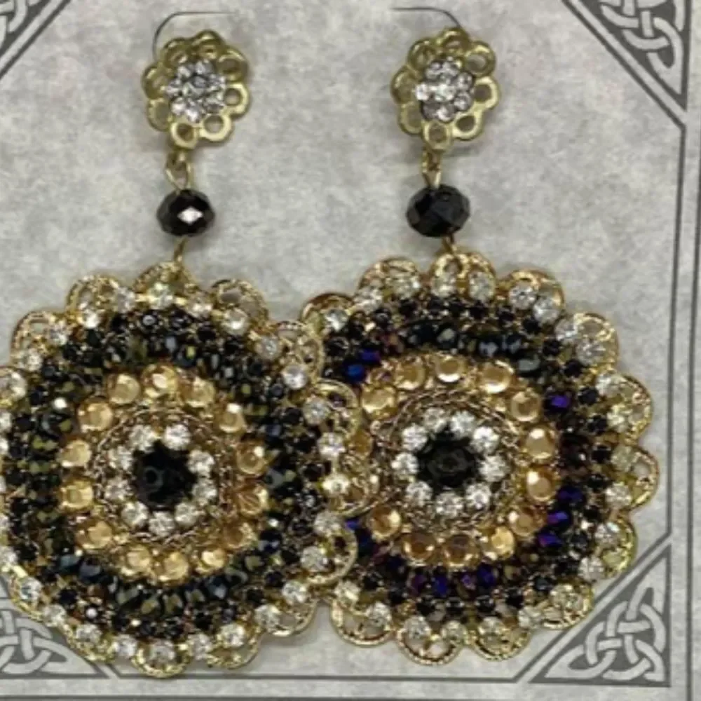 Brown Gold Earrings